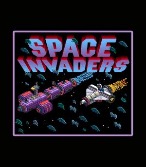Diseño GAMES RETRO PIXEL Space Invaders TAITO The Space Ship  