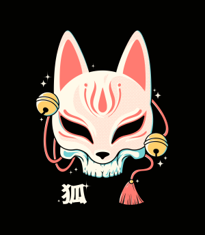 Diseño Kitsune Skull  