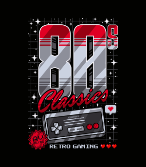 Diseño 80s Classics Retro Gaming  